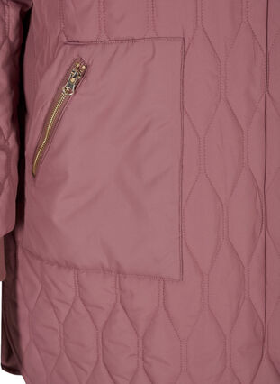 Gewatteerde jas met zakken, Rose Taupe, Packshot image number 3