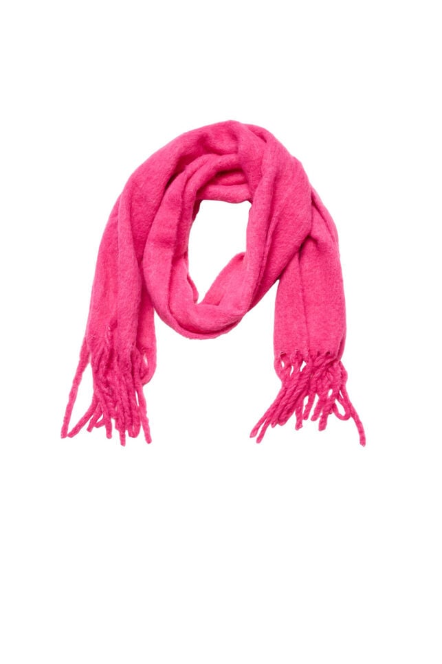 Zachte sjaal met franjes, Roze, Packshot image number 0