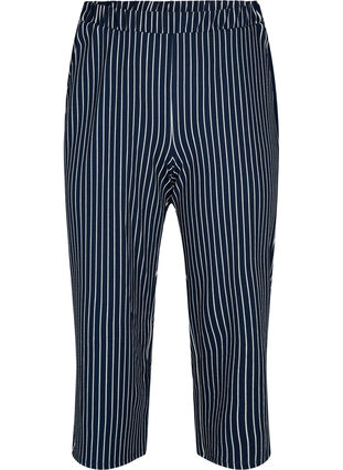 Losse broek met 7/8 lengte, Navy Blazer Stripe, Packshot image number 0