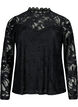 Kanten blouse met lange mouwen, Black, Packshot image number 0