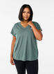 Losvallend sport T-shirt met V-hals, Groen, Model image number 0