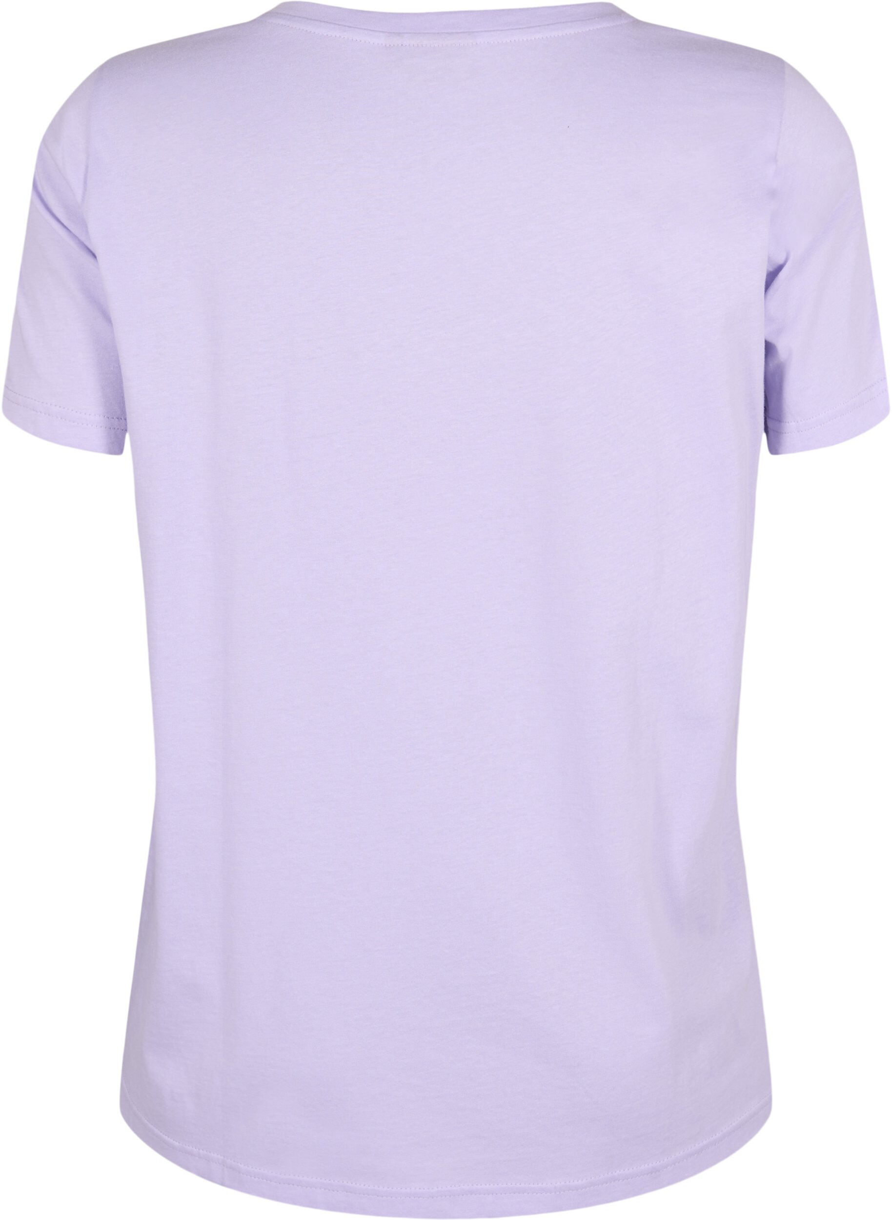 Zizzi Katoenen t-shirt met printdetail, Lavender ARIZONA, Packshot image number 1