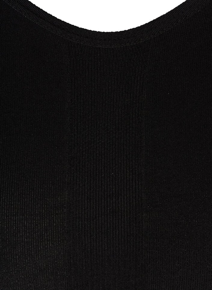 Shapewear top met brede bandjes, Zwart, Packshot