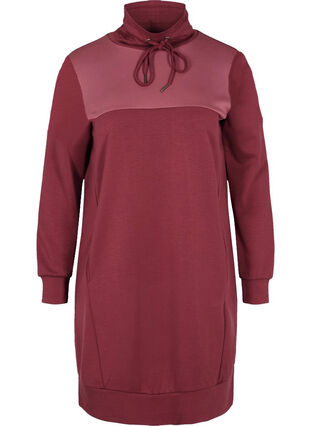 Trui jurk met color-block, Red Mahogany/RoseBr., Packshot image number 0