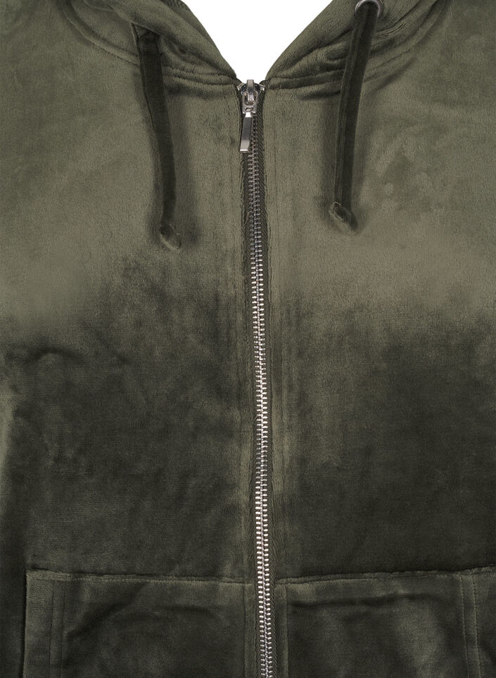 Velours vest met capuchon, Rosin, Packshot image number 2