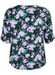 Viscose blouse met knopen, Black Small Flower, Packshot image number 1