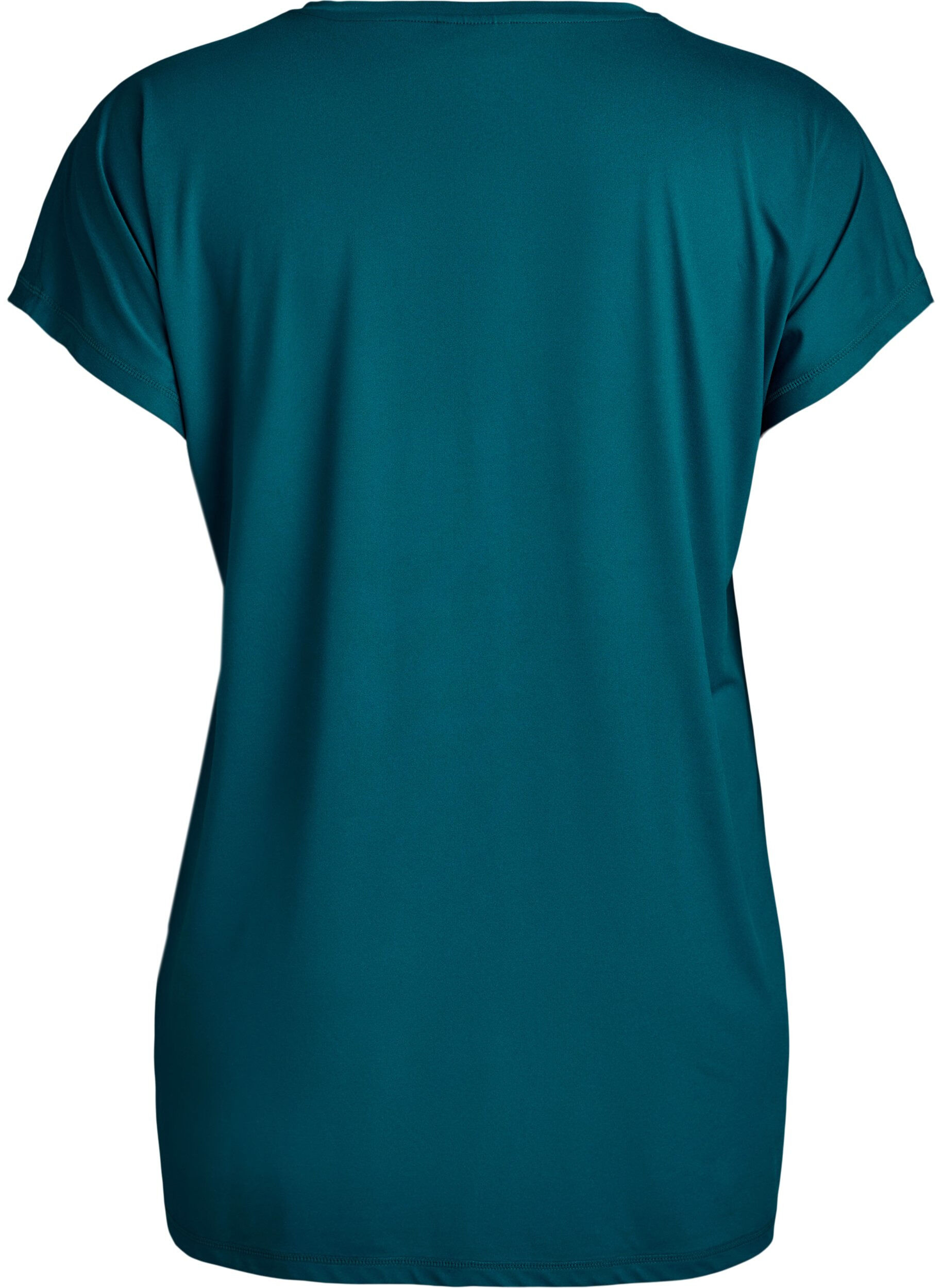 Zizzi Lang trainings T-shirt, Groen, Packshot image number 1
