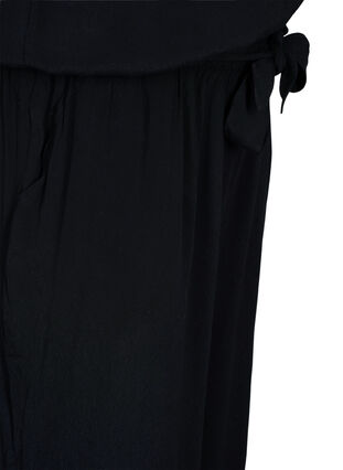 Viscose jumpsuit met knopen en trekkoord, Black, Packshot image number 3