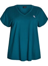 Losvallend trainings-T-shirt met V-hals, Groen