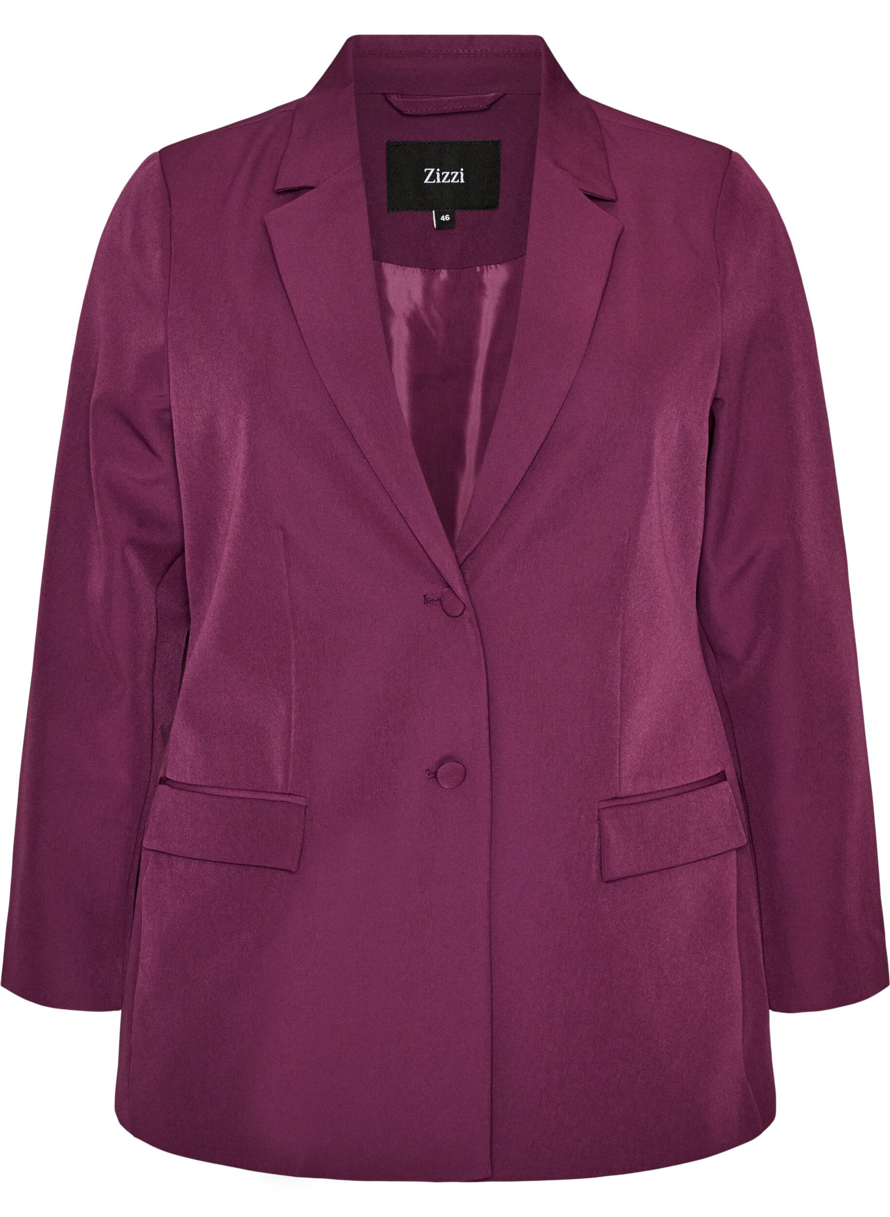 ZizziKlassieke blazer met knoopsluiting, Paars, Packshot image number 0