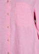 Linnen en viscose shirt met 3/4 mouwen, Roze, Packshot image number 2