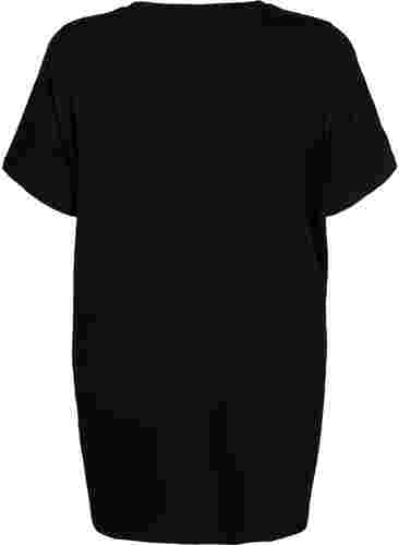 Oversized slaap t-shirt van biologisch katoen, Black W. coffee, Packshot image number 1