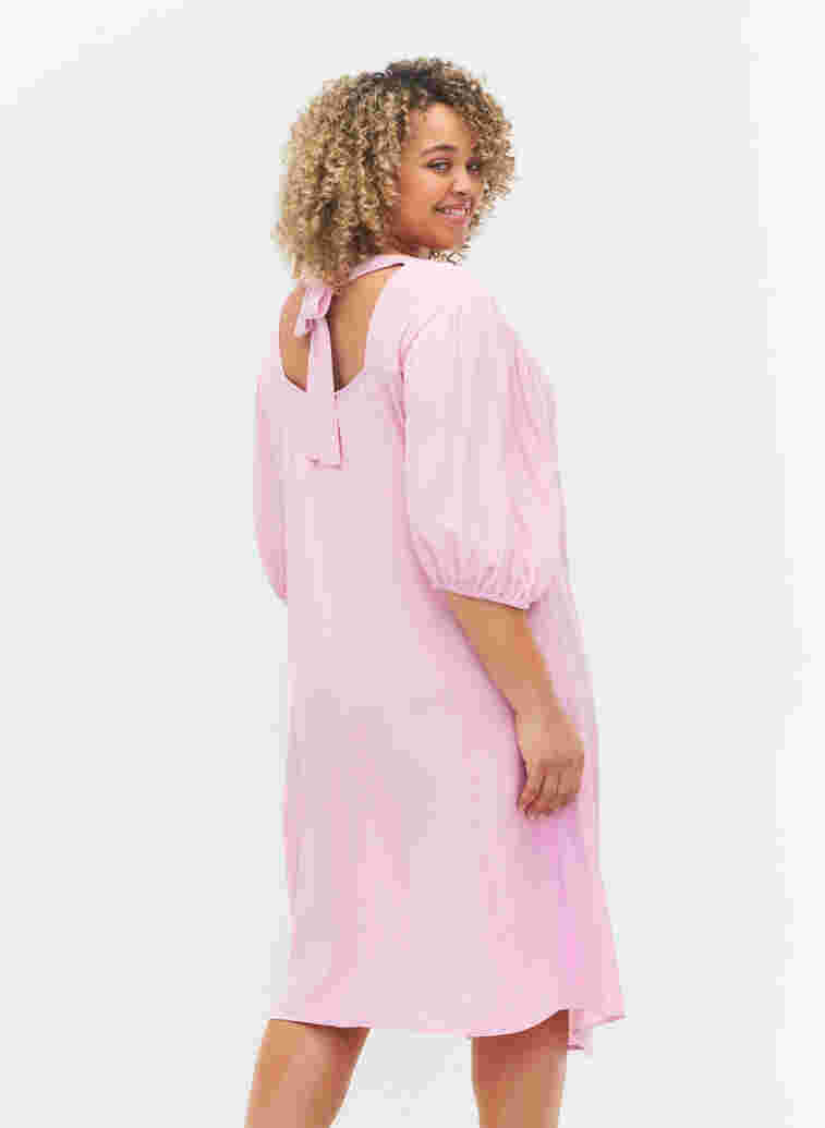 Viscose jurk met rugdetail, Mauve Mist, Model image number 1