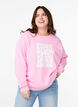 Sweatshirt met tekstprint, Bubblegum, Model image number 0