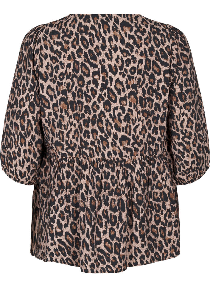 Leo blouse met strikje, Leo AOP w. Bow, Packshot image number 1