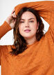 Gebreide blouse met kantpatroon, Marmelade Mel., Model image number 2