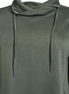 Kort sweatshirt jurk met hoge kraag en zakken, Groen, Packshot image number 2