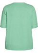Gebreide blouse met korte mouwen, Groen, Packshot image number 1