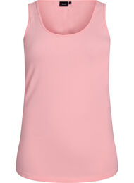 Effen basic top in katoen, Roze