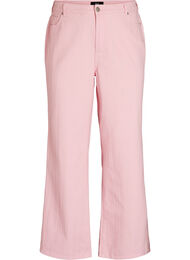 Myra jeans in gekleurd denim met wide fit en een gestructureerd patroon, Rood