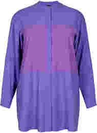 Lange blouse met color-block, Purple Block, Packshot