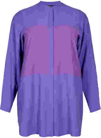Lange blouse met color-block