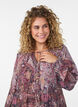 Midi-jurk met paisleyprint en elastische taille, Paars, Model image number 2