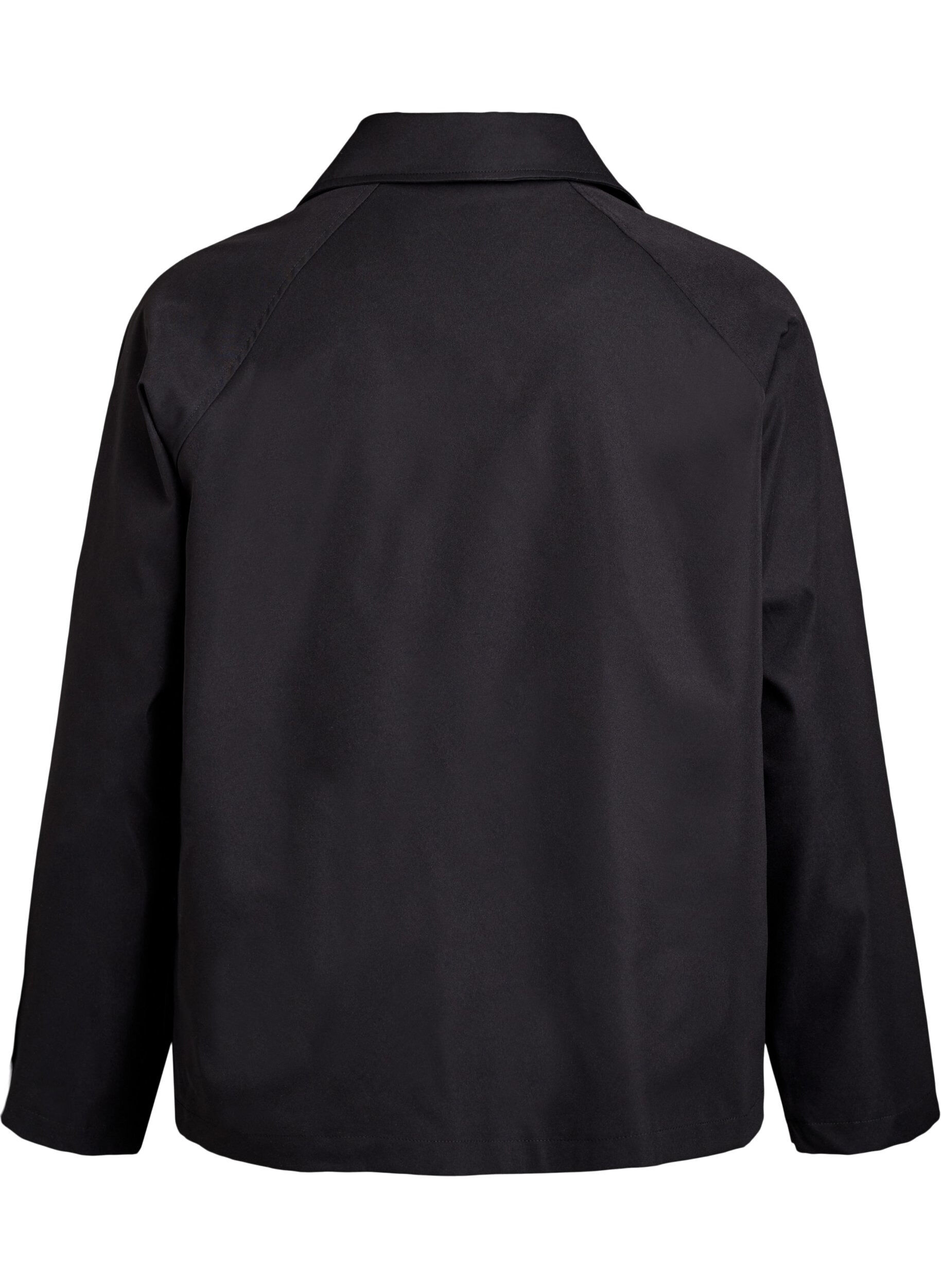 Zizzi Korte trenchcoat met zakken, Zwart, Packshot image number 1