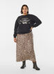 Satijnen midi rok, Bruin, Model image number 0