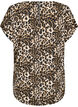 Blouse met korte mouwen en luipaardprint, Leopard AOP, Packshot image number 1