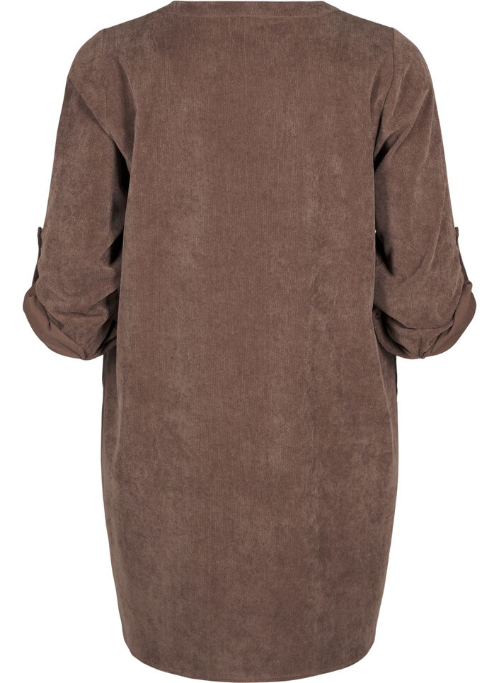 Fluwelen jurk met ritssieraden, Chocolate Martini, Packshot image number 1