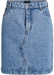 Korte denimrok met zakken, Blauw, Packshot image number 0