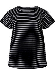 	 Katoenen t-shirt met strepen, Black W. Stripe