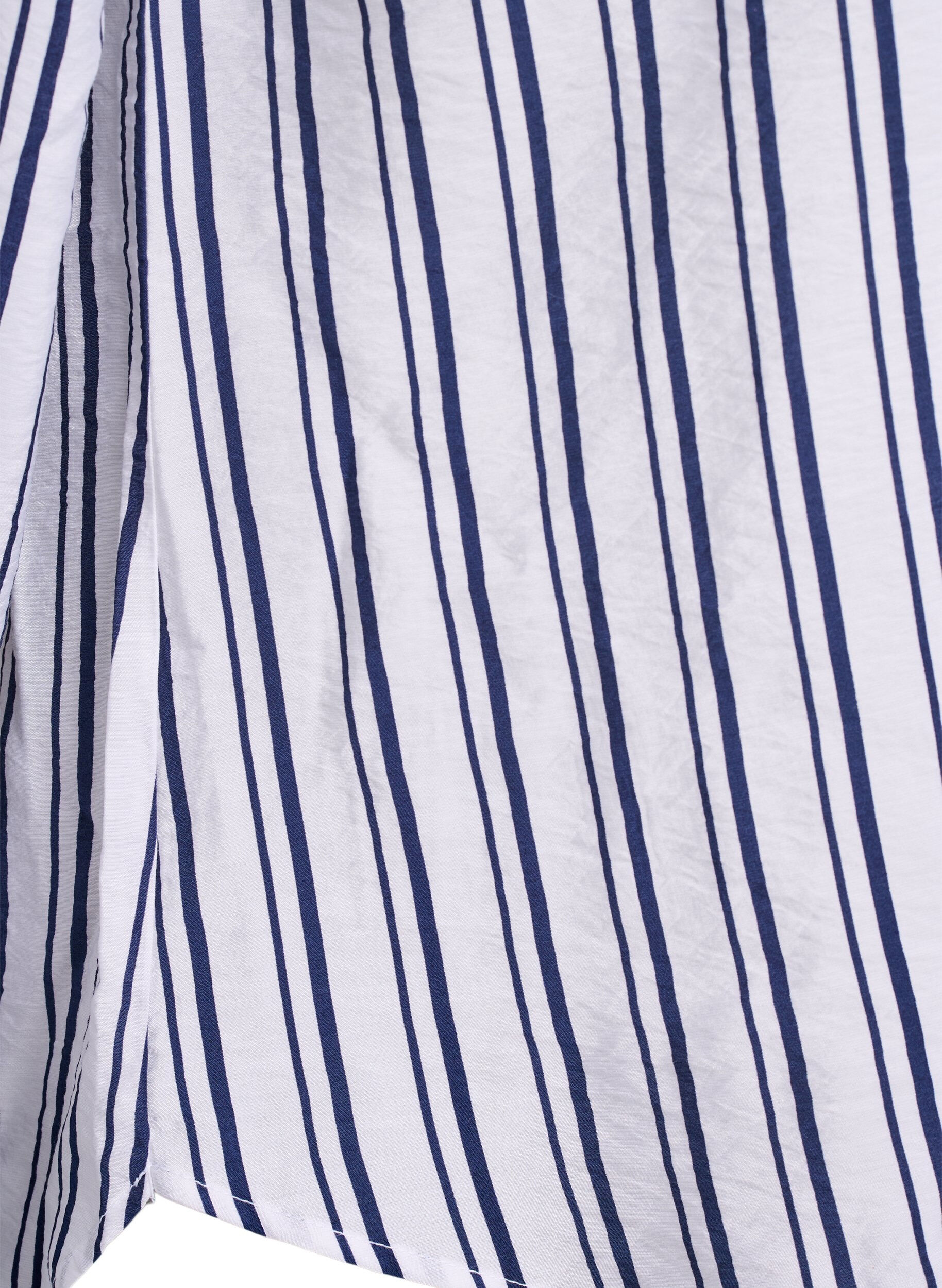 Zizzi FLASH - Gestreepte blouse met V-hals, Wit, Packshot image number 3