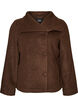 Korte jas met asymmetrische knoopsluiting, Bruin, Packshot image number 0