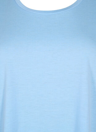 T-shirt met korte mouwen van katoenmix, Serenity, Packshot image number 2