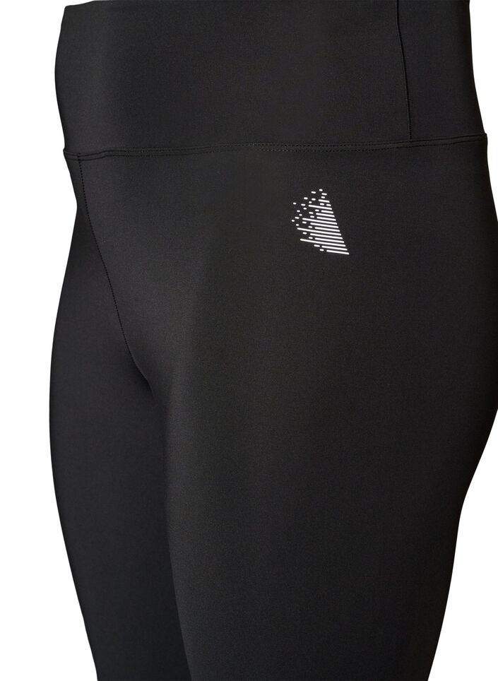 Trainingspanties met high waist en zak in de tailleband, Zwart, Packshot image number 2