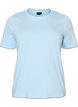 Katoenen T-shirt met golvende contrasterende randen, Blauw, Packshot image number 0