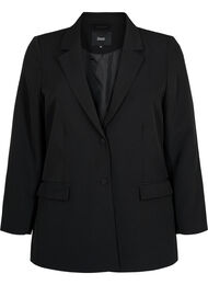 Klassieke blazer met knoopsluiting, Black, Packshot