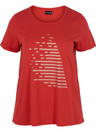T-shirt met print, Flame Scarlet