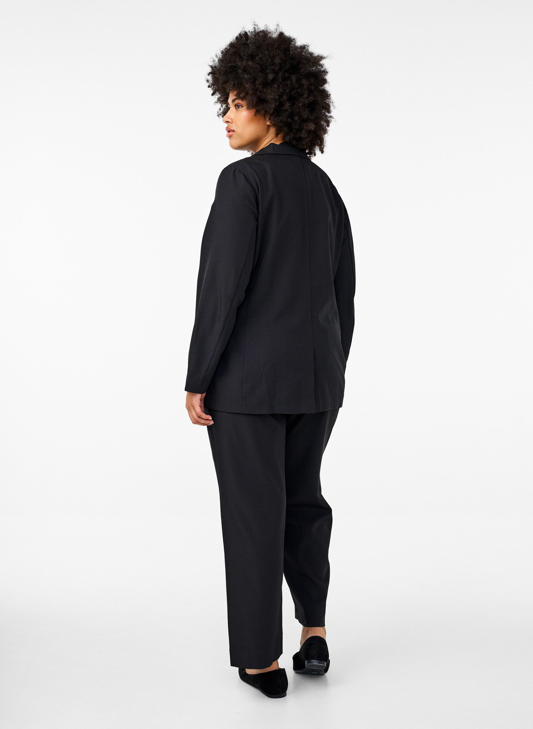 Zizzi FLASH - Losse broek met zakken, Black, Model image number 1