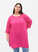 Tuniek van viscose met 3/4-mouwen, Roze, Model image number 0