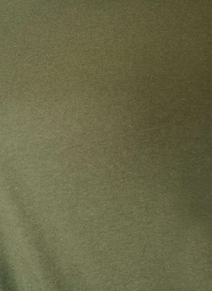 Katoenen jurk met broderie anglaise mouwen en een strik in de taille, Groen, Packshot image number 2