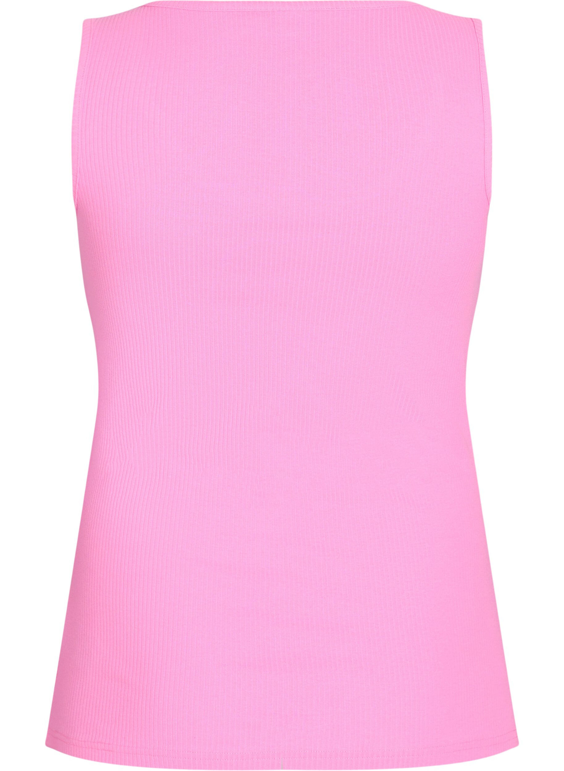 Zizzi Tanktop met strass steentjes en slanke pasvorm, Roze, Packshot image number 1