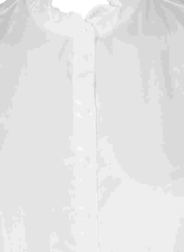 Losse overhemdkraag met ruche kraag, Bright White, Packshot image number 2