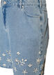 Denim shorts met broderie anglaise en hoge taille, Blauw, Packshot image number 2