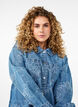 Denim jasje met bloemen, Light Blue Denim, Model image number 2