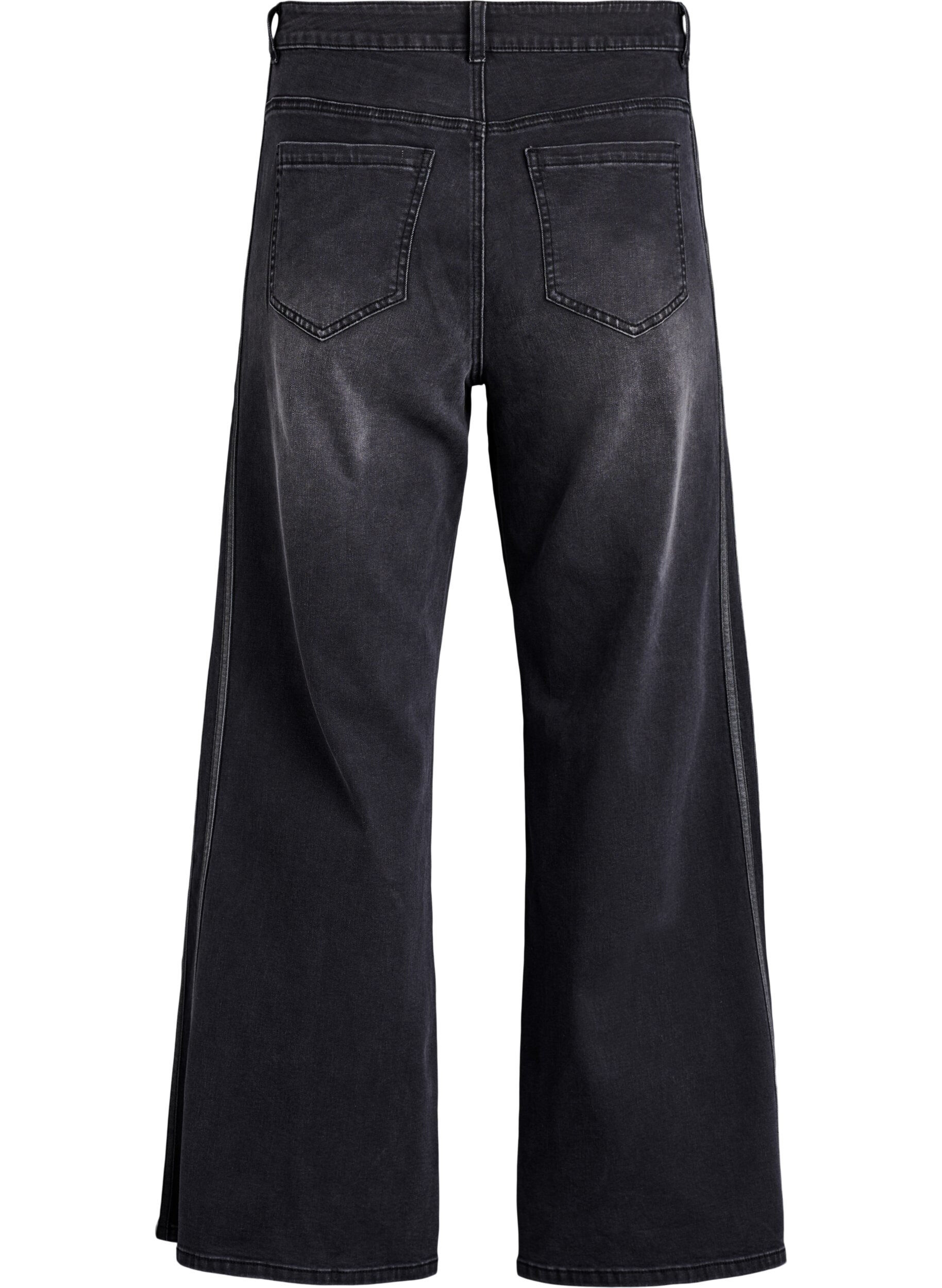 ZizziWide fit jeans met verticale denimdetails, Grijs, Packshot image number 1
