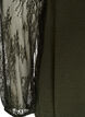 Blouse met kanten mouwen en ballonvorm, Groen, Packshot image number 3