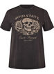 Grafisch T-shirt van biologisch katoen, Beige, Packshot image number 0